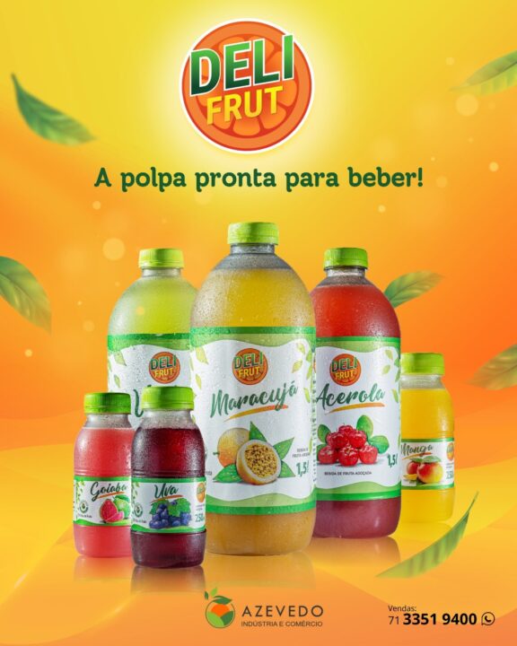 Suco de fruta. Manga, Goiaba, Maracujá, Uva, Cajá, Umbu, acerola. Polpa de Fruta. Delifrut. União.